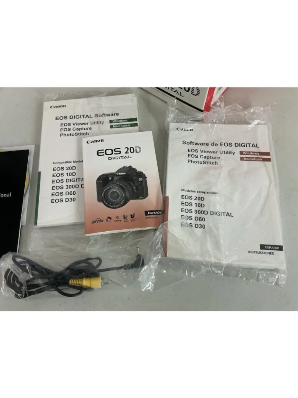 Canon EOS 20D Digital Box Booklet & Box Only New